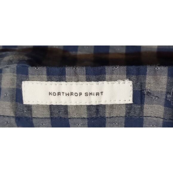 GoodFellow Shirt Men's Extra Large Navy Gray Button Front Long Sleeve Standard N - Picture 7 of 9